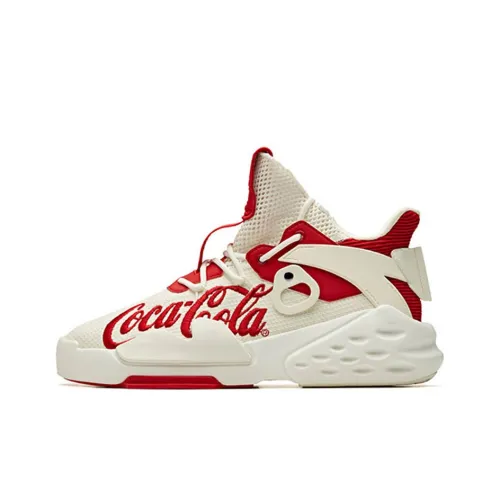 Coca Cola Anta Bastard Anti Slip Wear Resistant Low Top Skateboard Shoes Women's White Red