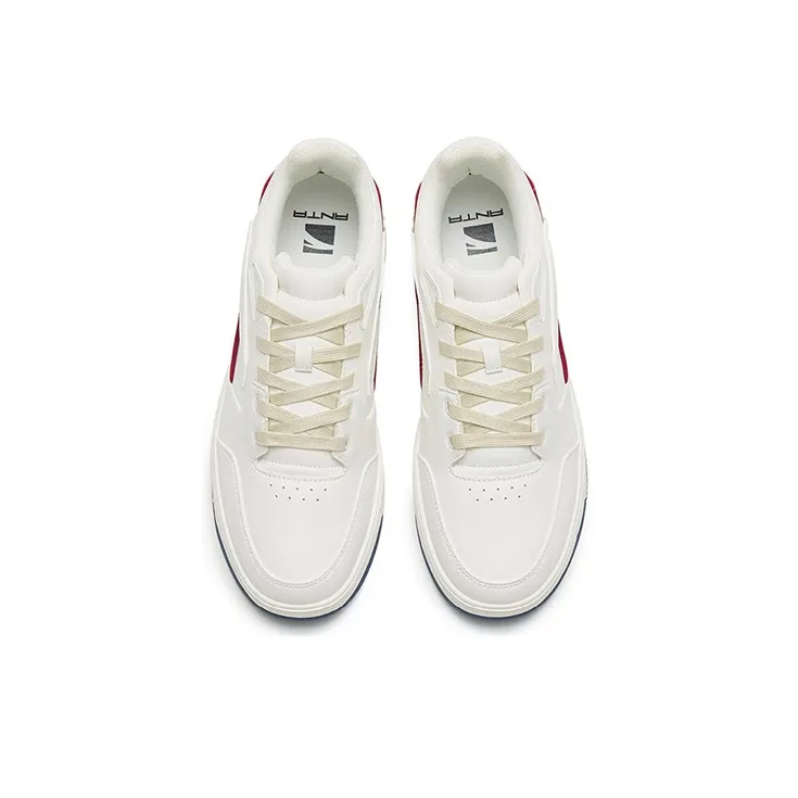 Anta 982 Low Top Skateboard Shoes Men's White Red Blue-3