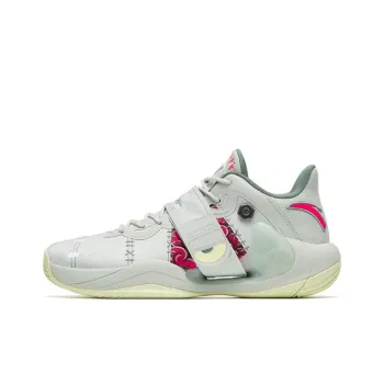 Anta Water Flower 4 Cushioned Slip Resistant Low Top Performance Basketball Shoes Turquoise Halloween