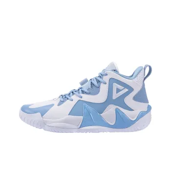 PEAK Beast Plus Cushioning Anti Slip And Wear Resistant Coverage Mid Top Performance Basketball Shoes Men's Sky Blue