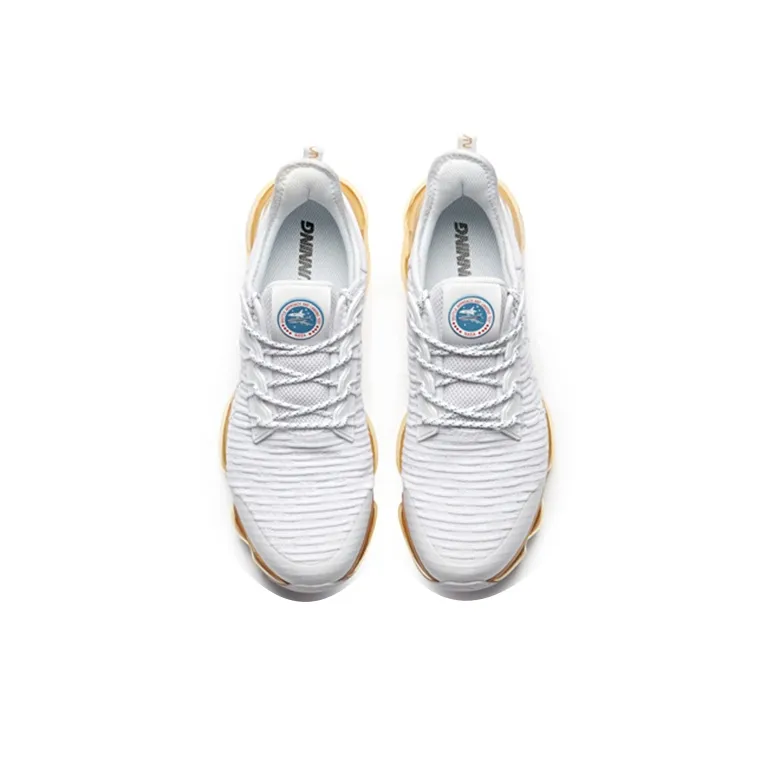 ANTA SEEED Running Shoes Men Low Top White/Gold-4