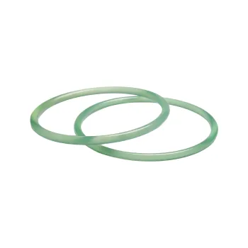 Artisan Lock Heart Jade Chalcedony Bangles Women's