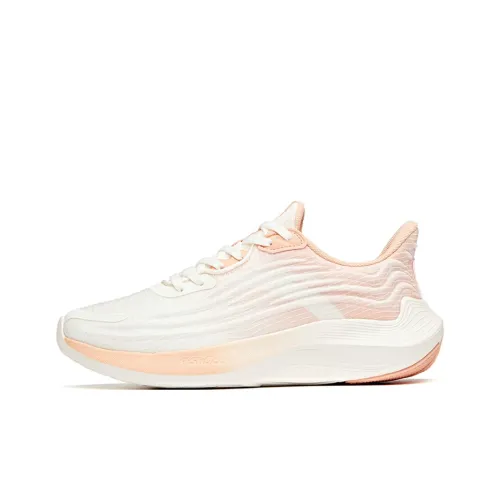 ANTA DuCi1 Running Shoes Women's Low-Top Ivory White/Light Rainbow Pink/Delicate Mute Grey