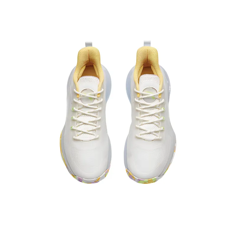 ANTA Cement Busters Basketball Shoes Men Low Top Ivory White/Light Yellow-3