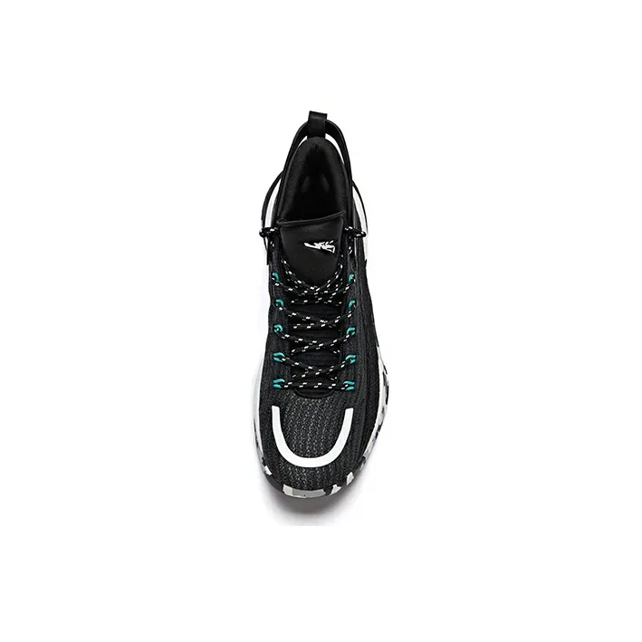 Anta UFO2.0 Celestial 2 Abrasion Resistant Slip Resistant Mid Top Performance Basketball Shoes Men's Black White-3
