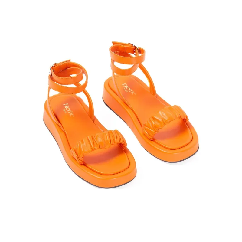 Elleme Chouchou One Strap Sandals 3.5cm Women's Orange-4