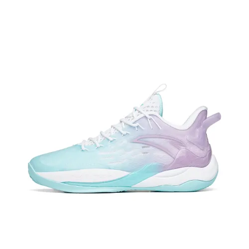 ANTA Mountain 2 Basketball Shoes Men Low-Top Light Blue/Bright Purple/ANTA White