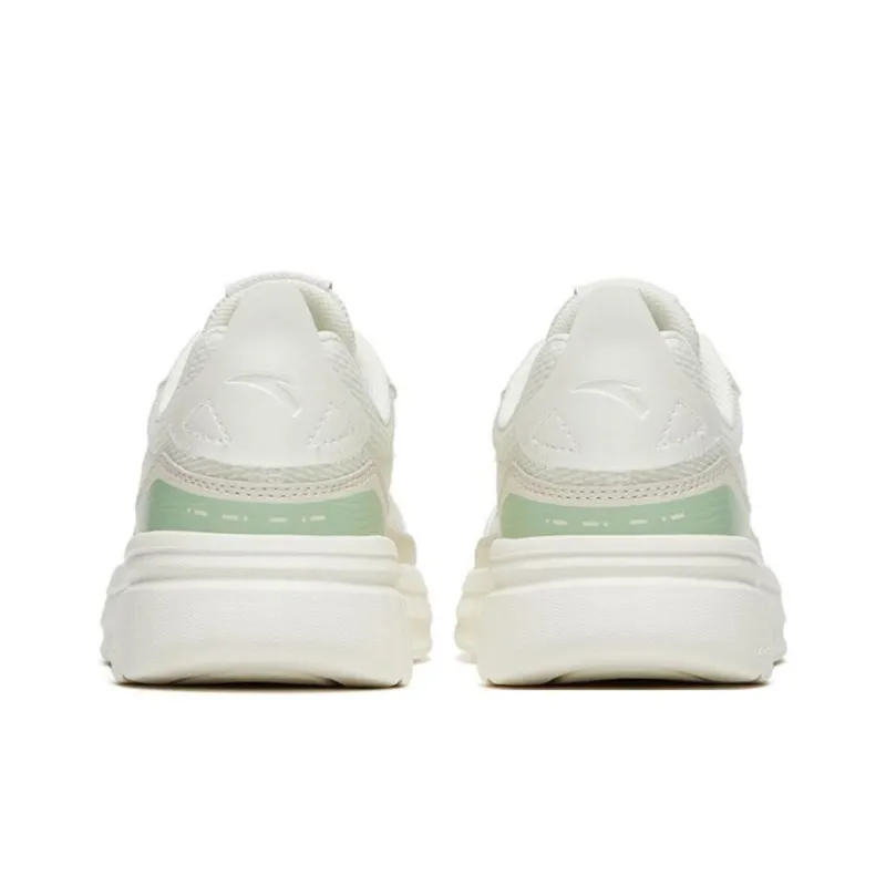 Anta Walker Anti-Slip Wear-Resistant Low-Top Sports Casual Shoes Women's White Green-2