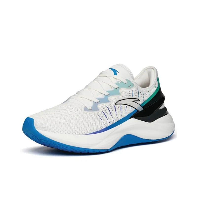 Anta Tron 2.0 Cushioning Anti-Slip Wear-Resistant Breathable Support Rebound Low-Top Running Shoes Men's Ivory White-1