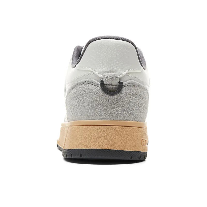 PEAK State Pole Pictorial Skateboard Shoes Men Low Top Gray White-4