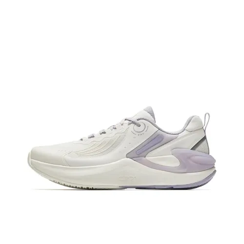 ANTA C37+ Running Shoes Women's Low-Top Ivory White/Light Purple Grey