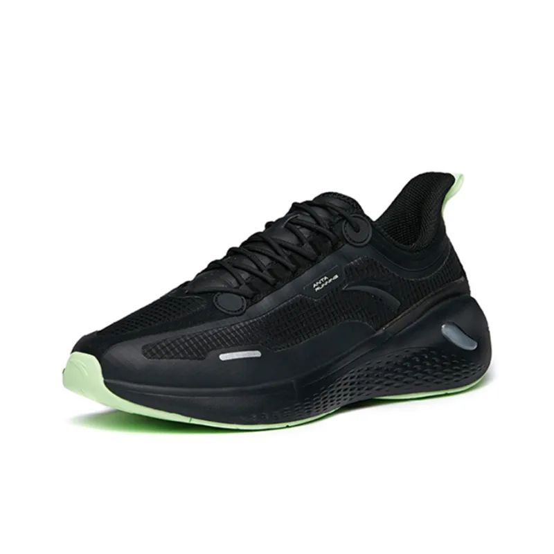 Anta Breaking Wind Cushioning Anti Slip And Wear Resistant Low Top Running Shoes Men's Black-2