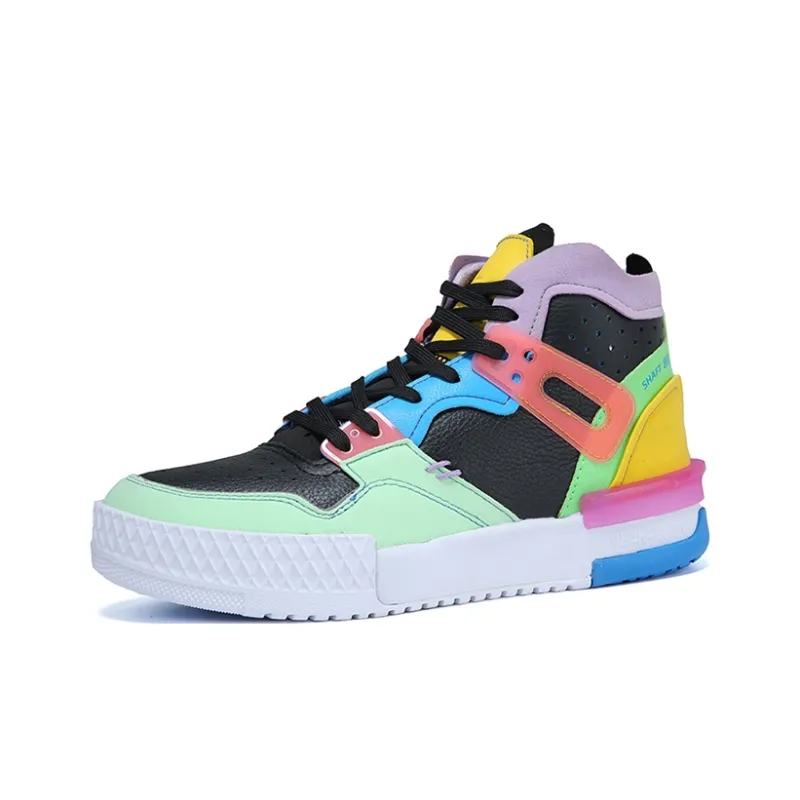 PEAK Attitude Extreme Series Skateboard Shoes Women's High Top Dynamic Green-2
