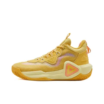 PEAK Sonic Boom 1.5 Wear Resistant Slip Resistant Low Top Basketball Shoes Mustard Yellow