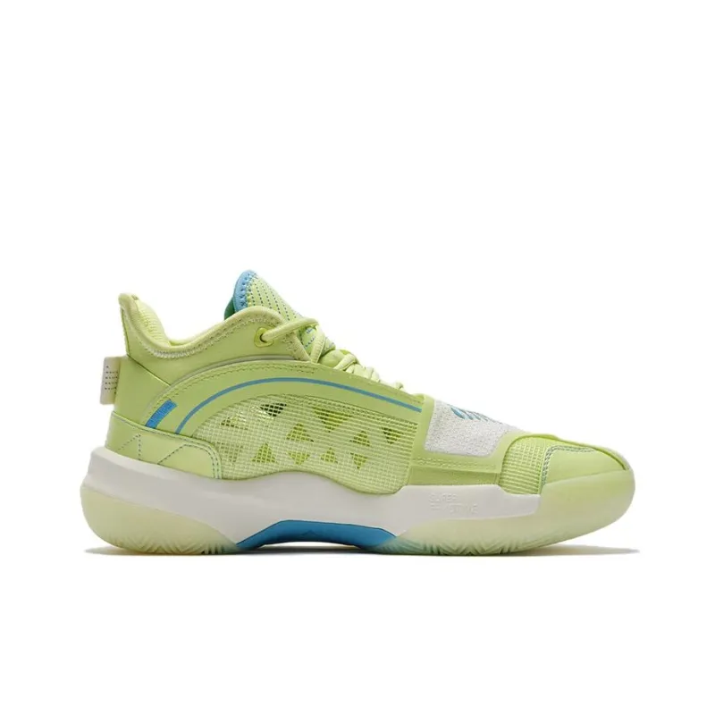 PEAK State Extremely Large Triangle 1.0 Basketball Shoes Men Mid Top Fruit Green/Blue-1