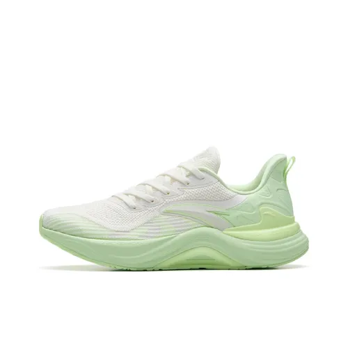 ANTA 2.5 Running Shoes Women's Low-Top Ivory White/Neon Green