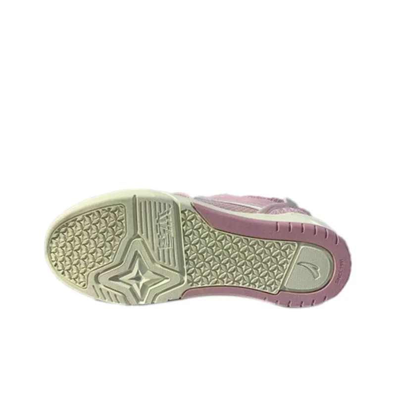 Anta AOJIE Anti Slip Wear Resistant Low Top Skateboard Shoes Women's Pink-3