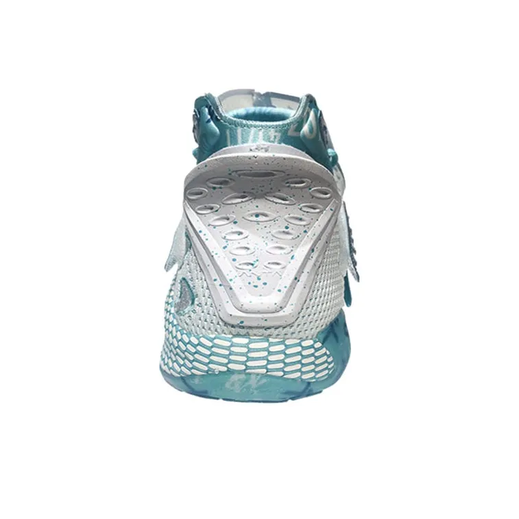 Anta KT5 Thompson Shock Absorbers With Slip Resistant Features High Top Basketball Shoes Men's White Blue-4