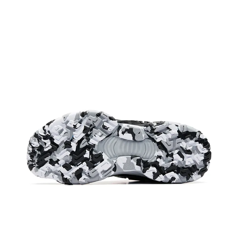 Anta Bastard Cushioning, Slip Resistant, And Abrasion Resistant High Top Vintage Basketball Shoes Men's Black Gray-4