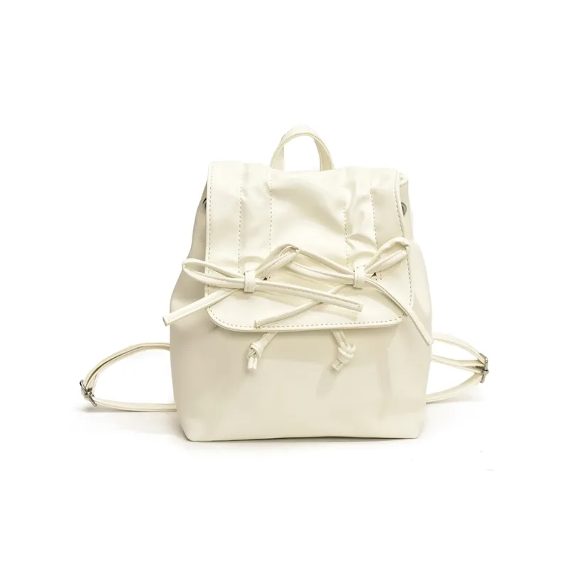 NATTY Minimalist Style Design Pleated Ballet Sweet Style PU Backpack Women's Multicolor-1