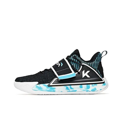 ANTA Water Flower 2 Basketball Shoes Men Low-Top Black/Chlorine Blue