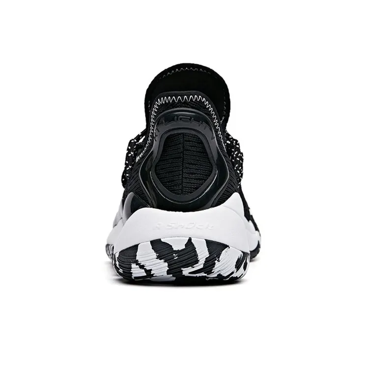 Anta Light Cavalry 5 Cushioning Anti-Slip And Wear-Resistant Low-Top Basketball Shoes Men's Black White-3