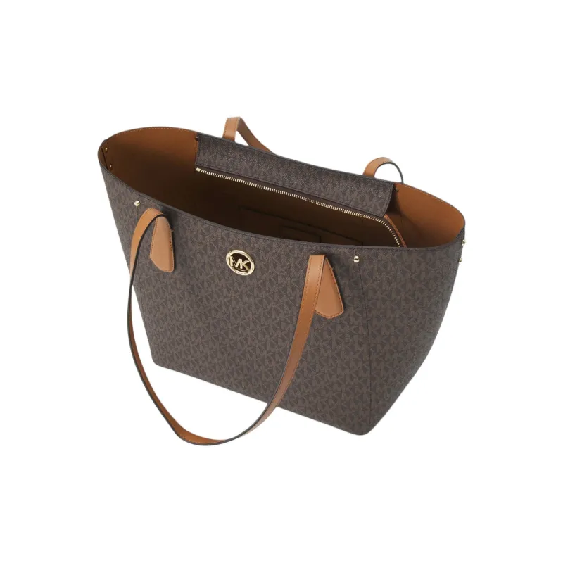 MICHAEL KORS Artificial Leather Tote Bag, Shopping Bag, Shoulder Bag Large Size Women's Dark Brown/Acorn Brown-3