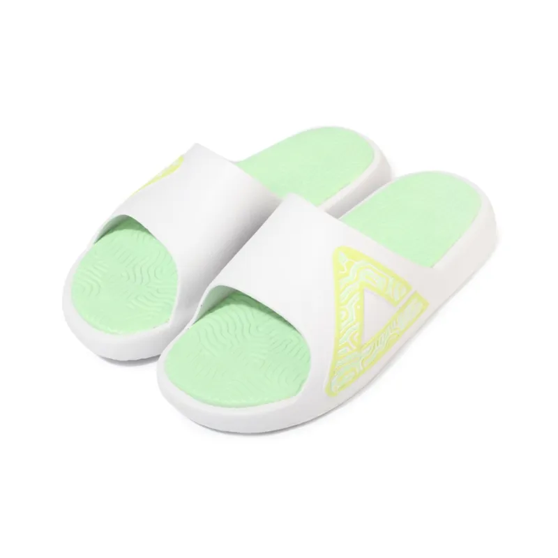 PEAK State Pole Classic Drag Slip Resistant Abrasion Resistant Slide Slippers Unisex White Green-3