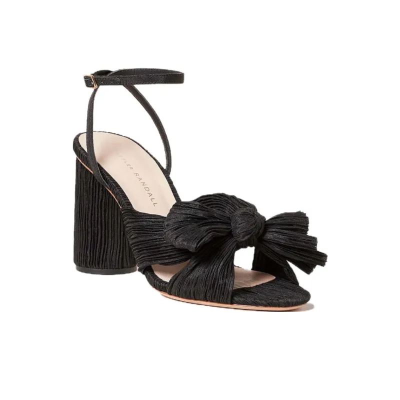 Loeffler Randall Camellia Strap Sandals 9cm Women's Black-3