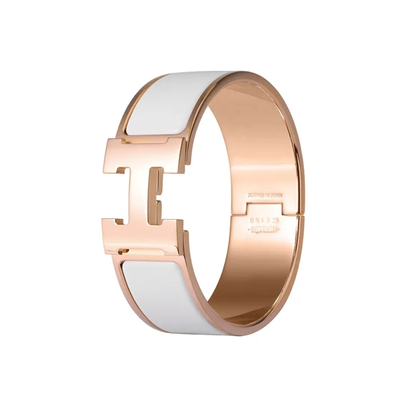 HERMES Clic Rose Gold Plated Bangles Women's-2