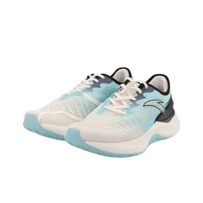 Anta Tron 2.0 Cushioned Anti-Slip Wear-Resistant Breathable Lightweight Low-Top Running Shoes Men's White Blue Black-2