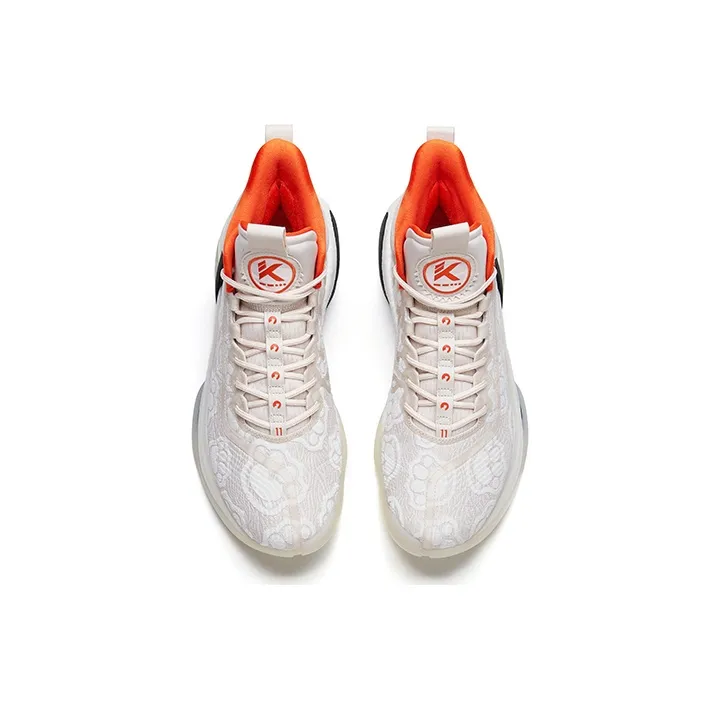 Anta KT7 KT 7 'CNY' Cushioning Anti-Slip And Wear-Resistant High-Top Basketball Shoes Ecru-3