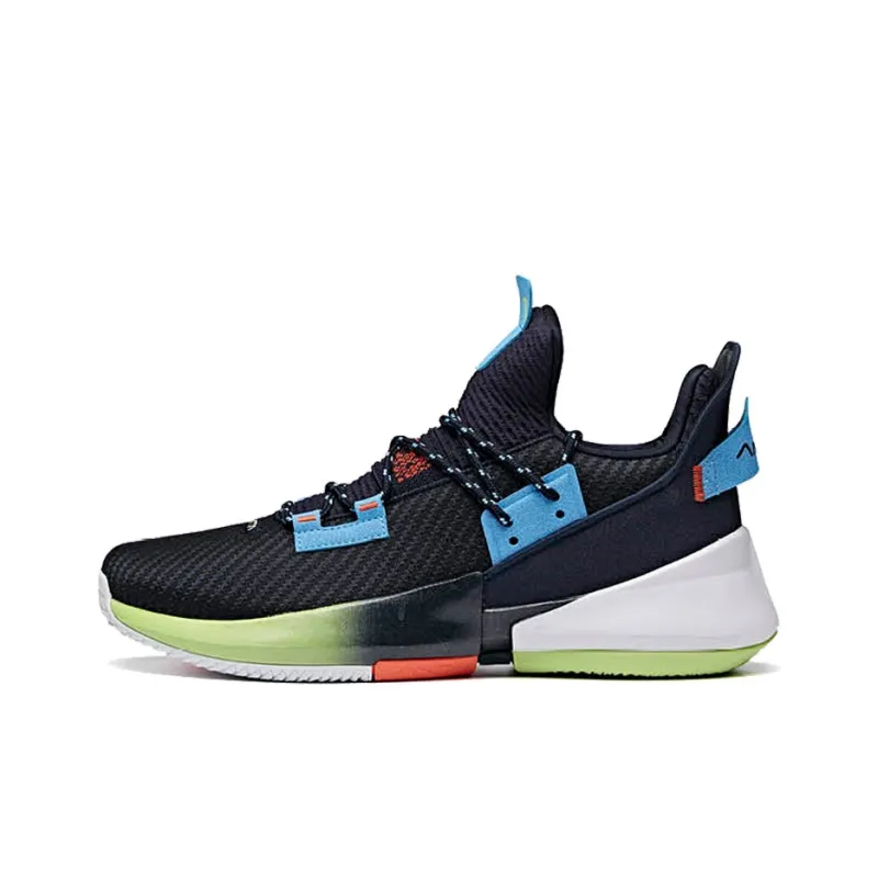 Anta Airspace 2 Cushioning Anti-Slip And Wear-Resistant Low-Top Basketball Shoes Blue Green-0