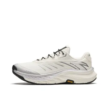 Anta Cushioning Slip Resistant Low Top Trail Running Shoes Men's White Silver