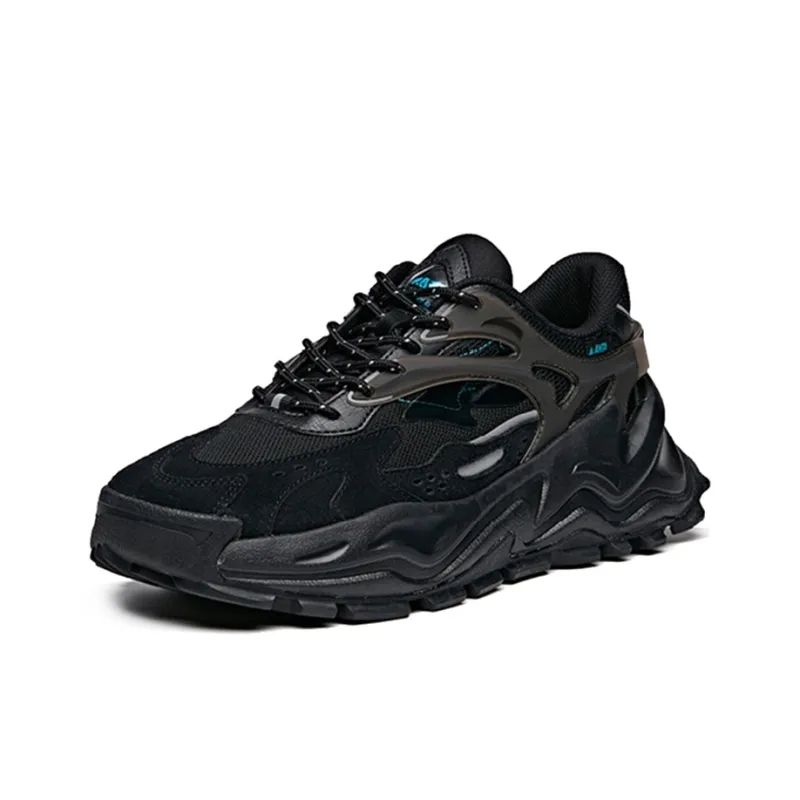 Anta Black Cat Anti Slip Wear Resistant Low Top Casual Shoes Men's Black-2