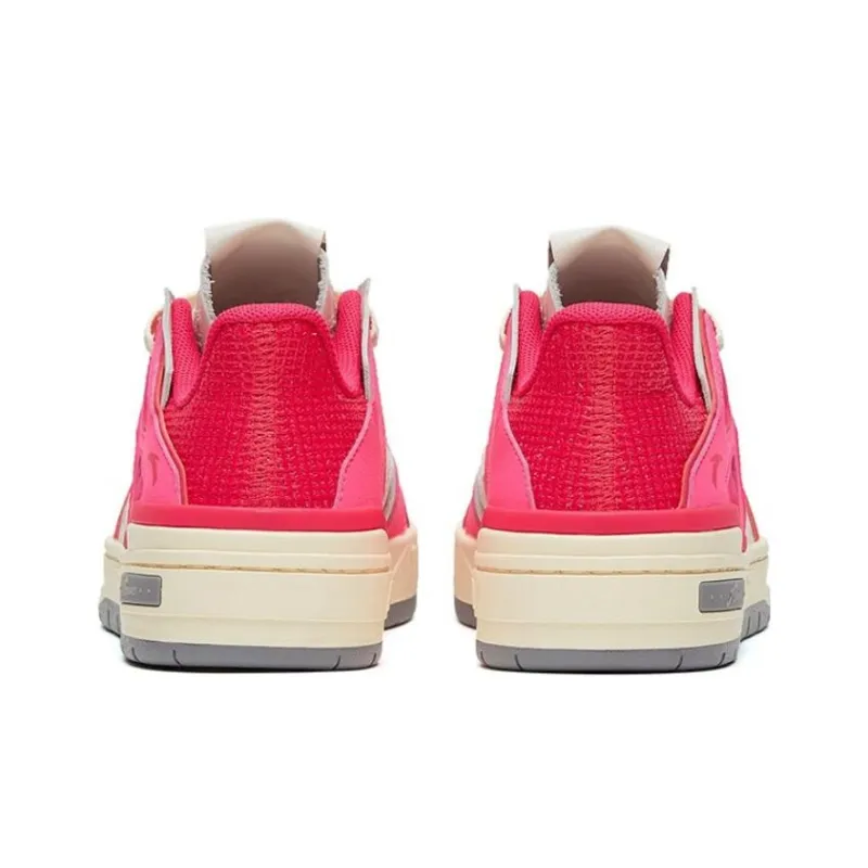 Anta Flame 4.0 Anti Slip Wear Resistant Low Top Skateboard Shoes Women's White Red-3