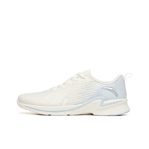 ANTA Hydrogen Run II Running Shoes Women's Low-Top Ivory White/Oxygen Blue