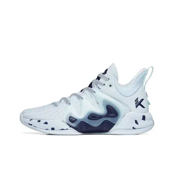 Anta Mountain 1 Wear Resistant Slip Resistant Low Top Performance Basketball Shoes Men's Gray Blue