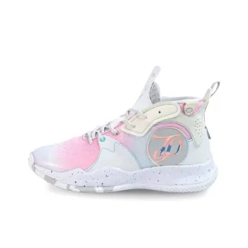 PEAK Tony Parker 1 Anti Slip Wear Resistant Mid Top Basketball Shoes Men's White Pink