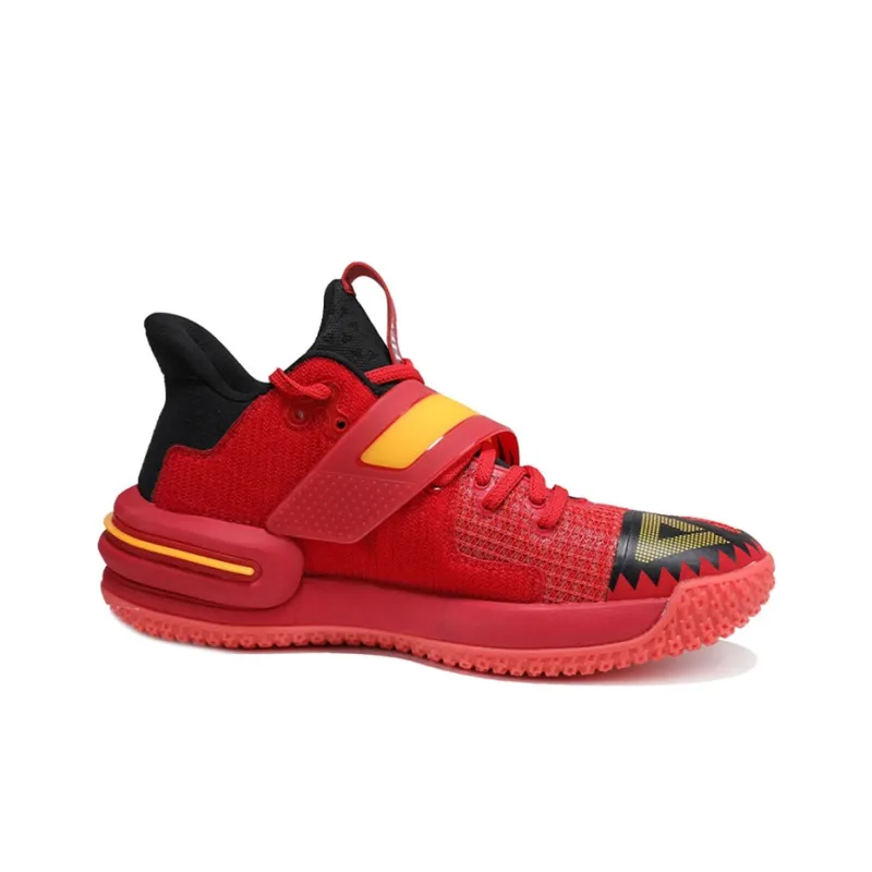 PEAK Flash 2 Generation Basketball Shoes Men Mid Top Red/Black-1