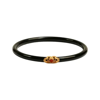 Artisan Lock Heart Jade Hetian Jade Bangles Women's Green Jade