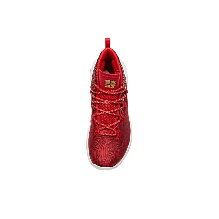 Anta UFO2.0 Cushioning, Slip Resistant, And Abrasion Resistant High Top Basketball Shoes Men's Black Red-3