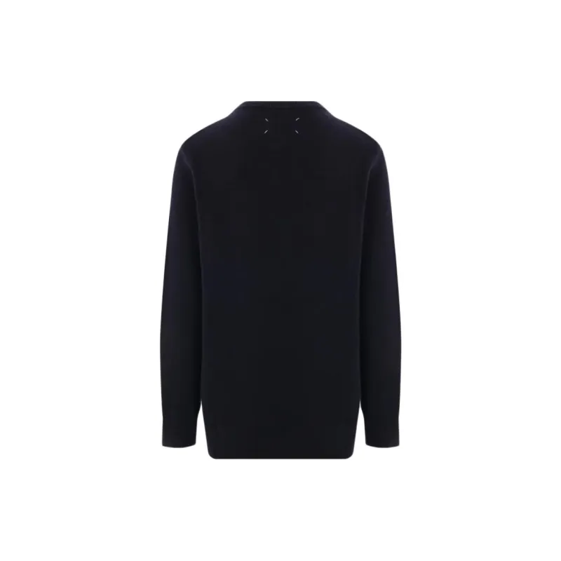Maison Margiela Logo Embroidered Crewneck Jumper-1