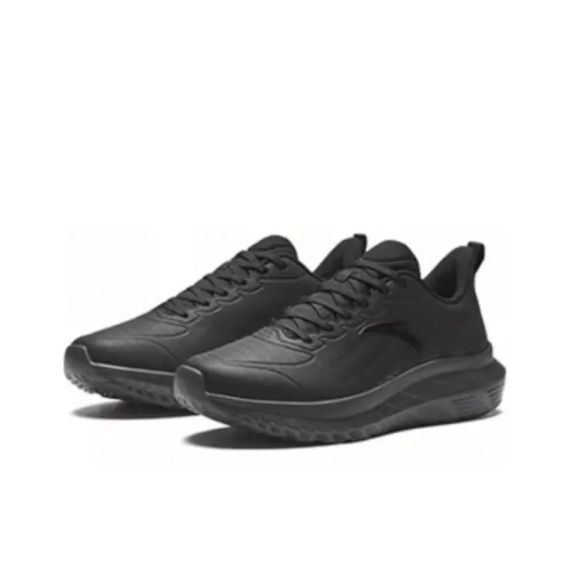 Anta Light Cloud Cushioning Anti Slip And Wear Resistant Low Top Running Shoes Men's Black-1