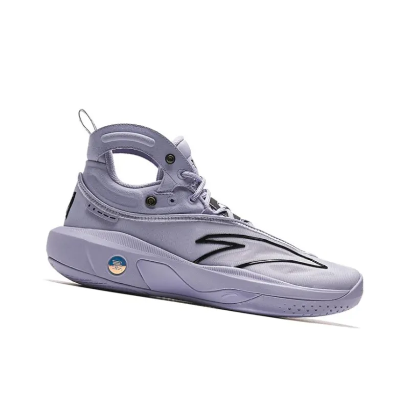 Anta KT8 KT 8 Father And Son Anti Slip Wear Resistant Low Top Basketball Shoes Men's Purple Black-1
