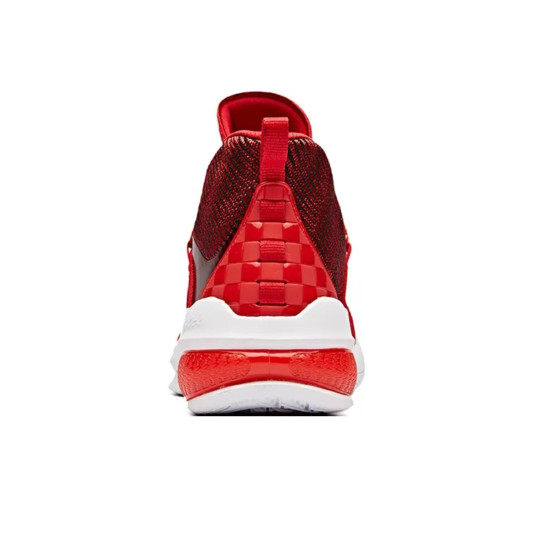 Anta UFO2.0 Cushioning, Slip Resistant, And Abrasion Resistant High Top Basketball Shoes Men's Black Red-4