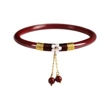 Xifeng Building Cinnabar Jade Bangles Women's