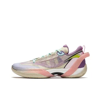 Anta Three point Rain1.0 Cushioned Slip Resistant Low Top Basketball Shoes Men's Purple Gray