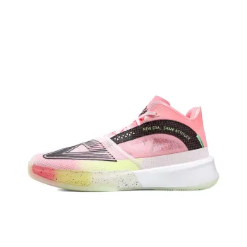 PEAK Surfing The Big Triangle 1.0 Basketball Shoes Men Mid Top Pink Peach Red