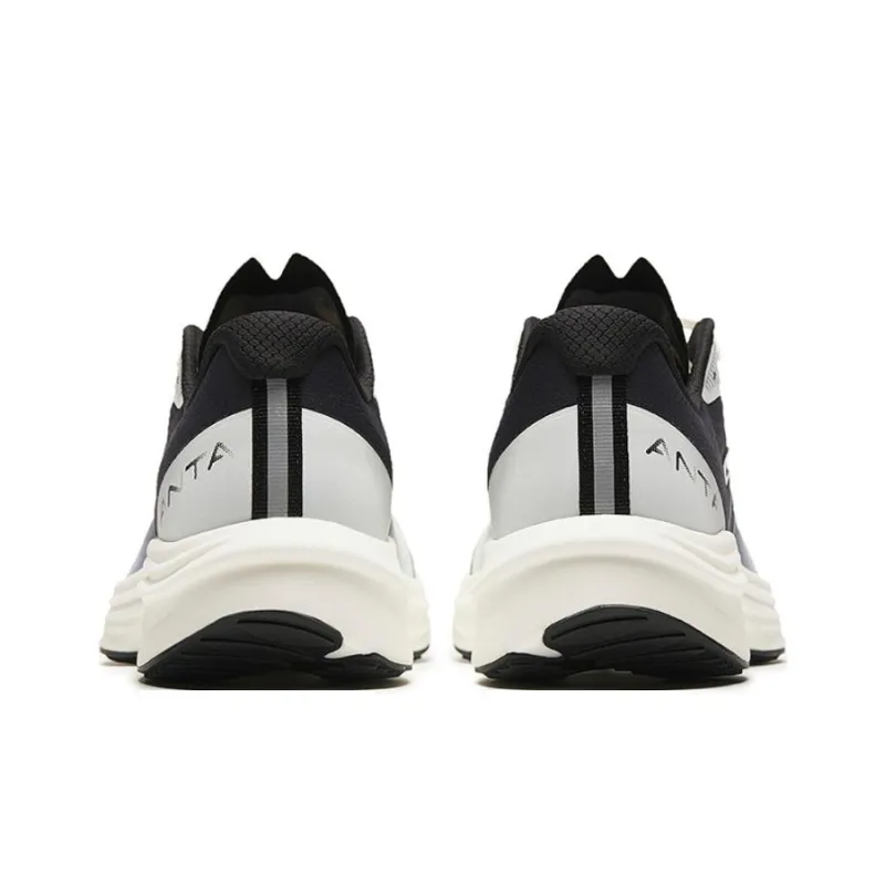 Anta Road Run Cushioning Anti Slip And Wear Resistant Rebound Low Top Running Shoes Men's White Black-2